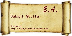 Babaji Attila névjegykártya